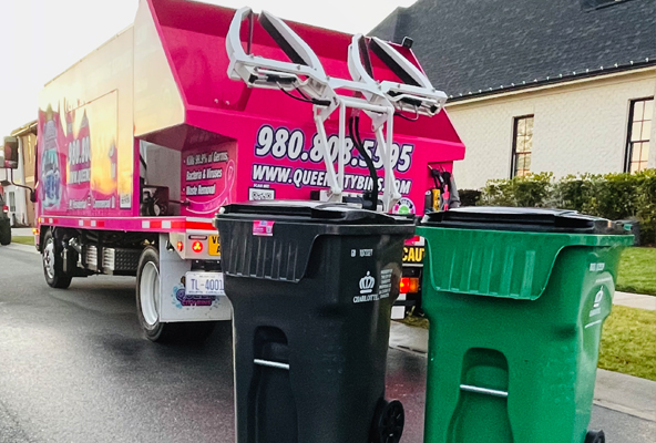 Curbside Trash Can Cleaning Service for Queen City